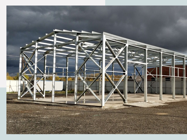 Двускатные ангары в Благовещенск от 609 руб. за квадрат